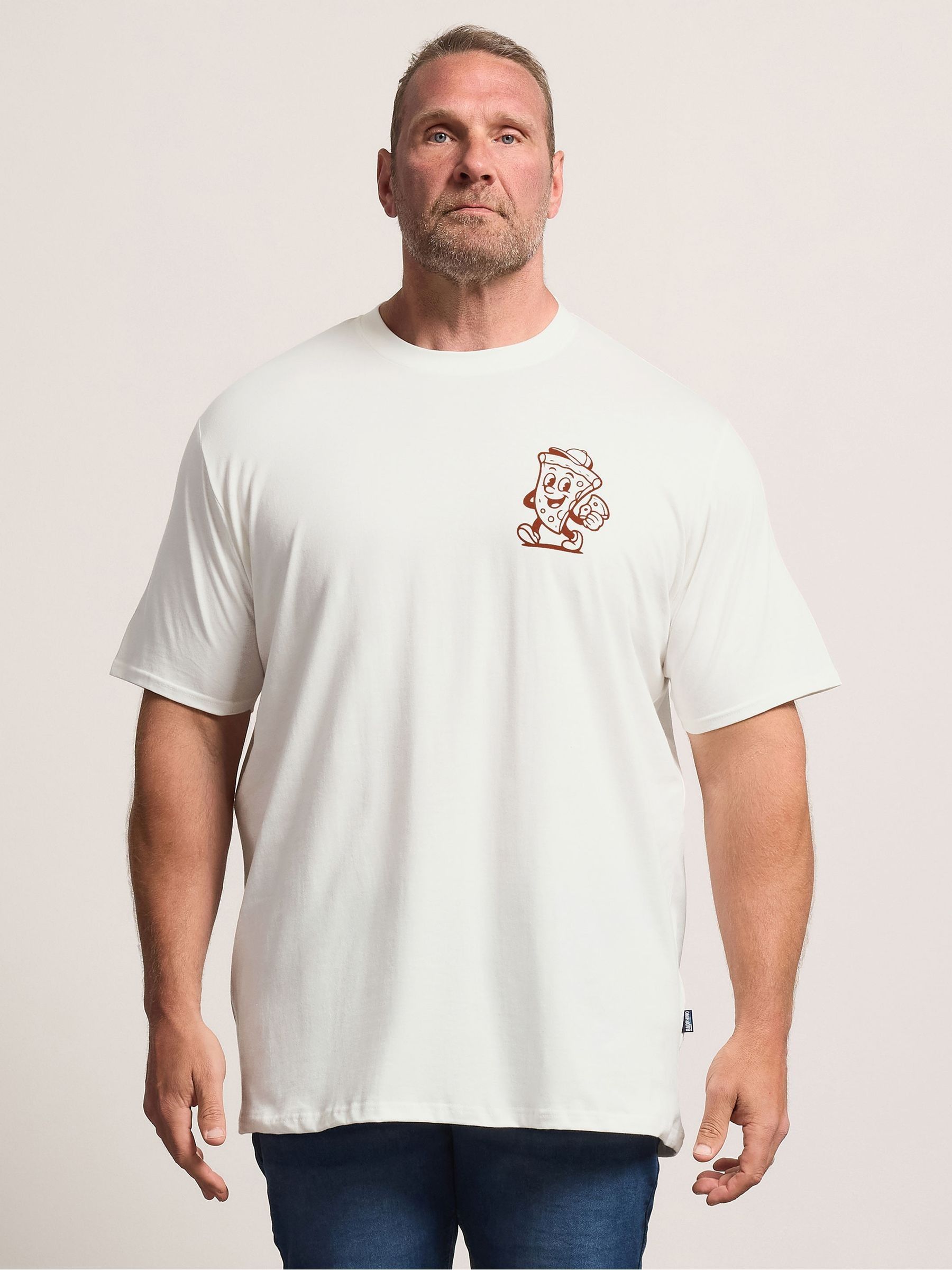 Buy BadRhino Big & Tall White Longline Hot Slice T-Shirt from Next