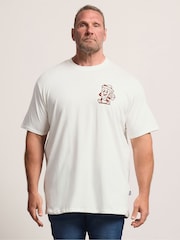 BadRhino Big & Tall White Longline Hot Slice T-Shirt - Image 1 of 7