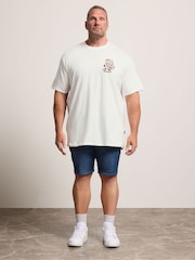 BadRhino Big & Tall White Longline Hot Slice T-Shirt - Image 2 of 7