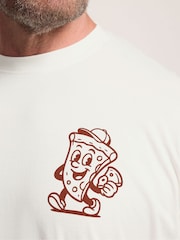 BadRhino Big & Tall White Longline Hot Slice T-Shirt - Image 5 of 7