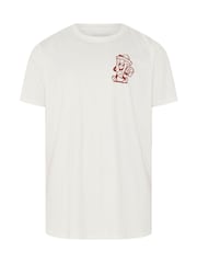 BadRhino Big & Tall White Longline Hot Slice T-Shirt - Image 6 of 7