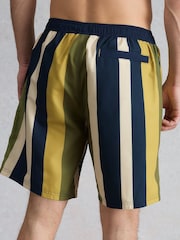 White Stuff Green Ventnor Stripe Swim Shorts - Image 3 of 6