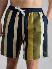 White Stuff Green Ventnor Stripe Swim Shorts - Image 4 of 6