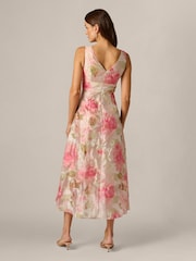 Adrianna Papell Pink Petite Cascade Organza Dress - Image 2 of 6