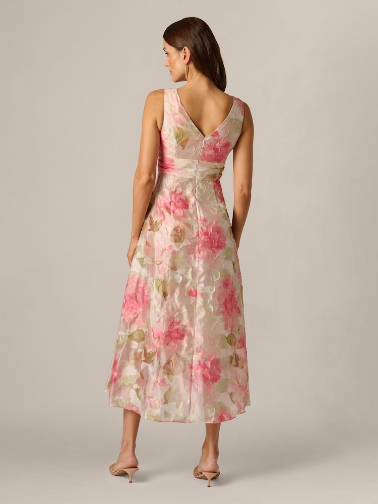 Adrianna Papell Pink Petite Cascade Organza Dress - Image 2 of 6