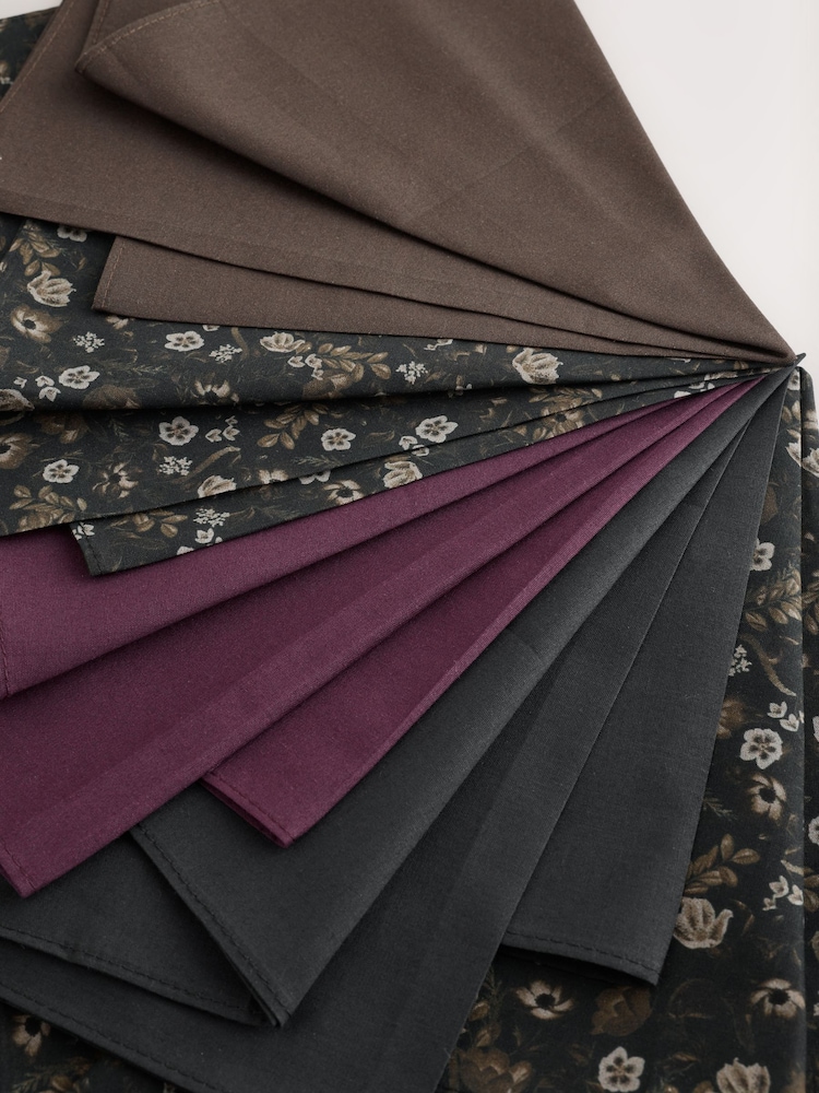 Blomstrete  - Pattern Handkercheifs 5 Pack - Bilde 3 av 3
