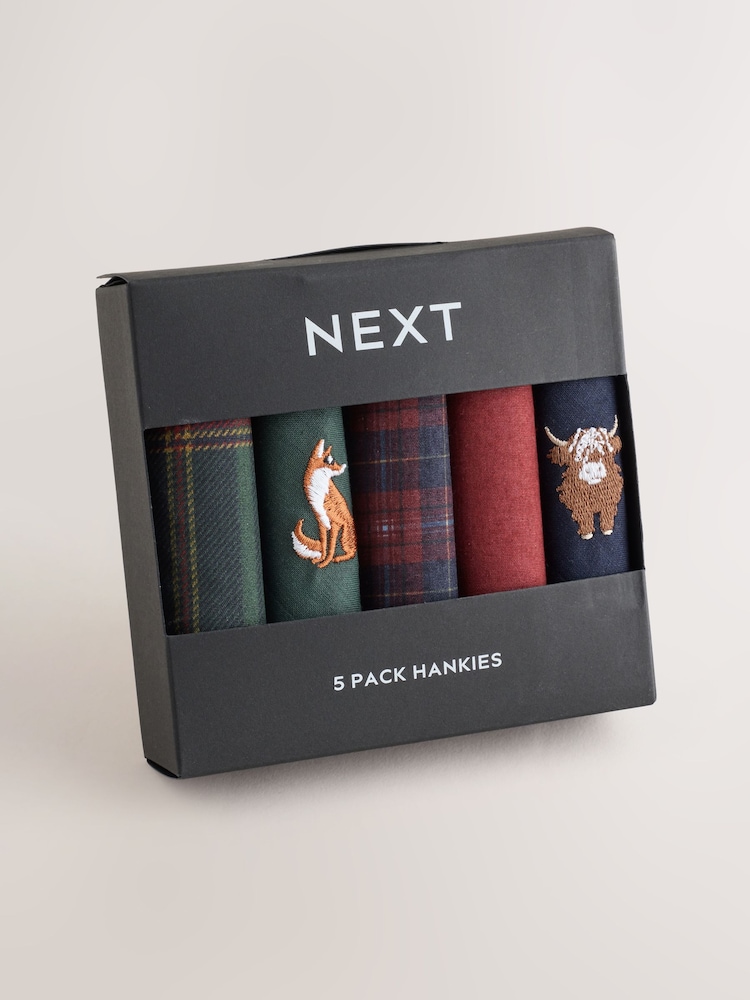 Hamish the Highland Cow - Pattern Handkercheifs 5 Pack - Bilde 1 av 3