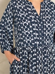 Evans Blue Metallic Dress - Image 4 of 5
