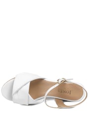 Jones Bootmaker White Leather Wedge-Heeled Sandals - Image 5 of 5