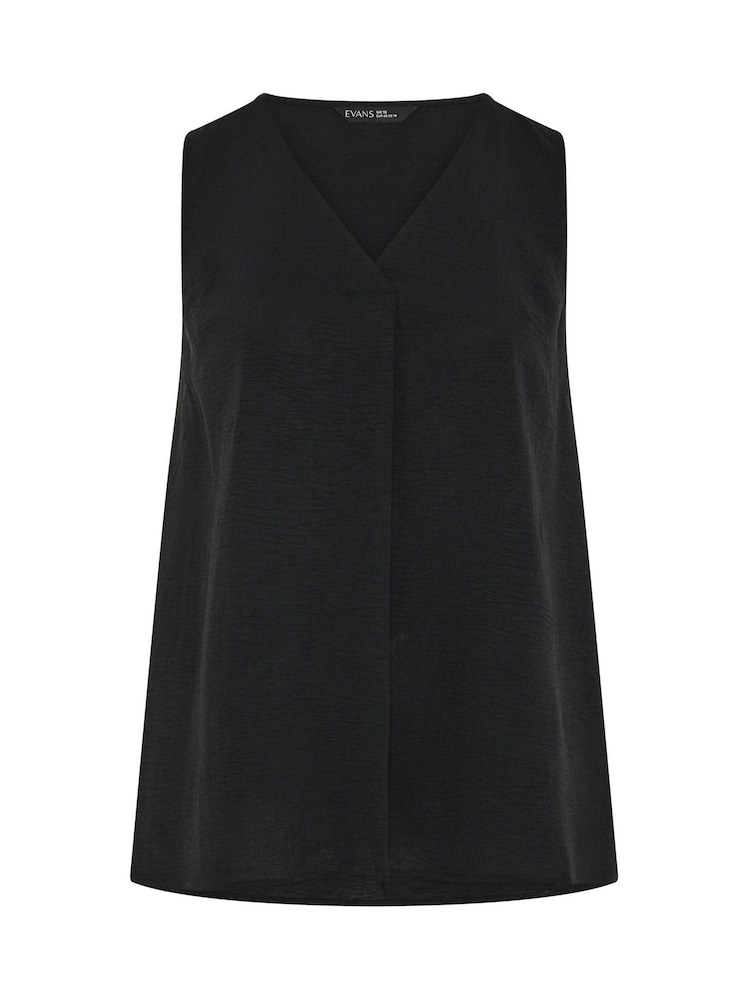 Evans Black Pleated Front Swing Vest - Image 5 of 5 Evans Black Pleated Front Swing Vest - Image 5 of 5