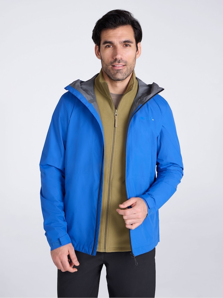 Mountain Warehouse Blue Aerovent Mens Waterproof Packable 2.5 Layer Jacket - Image 1 of 10