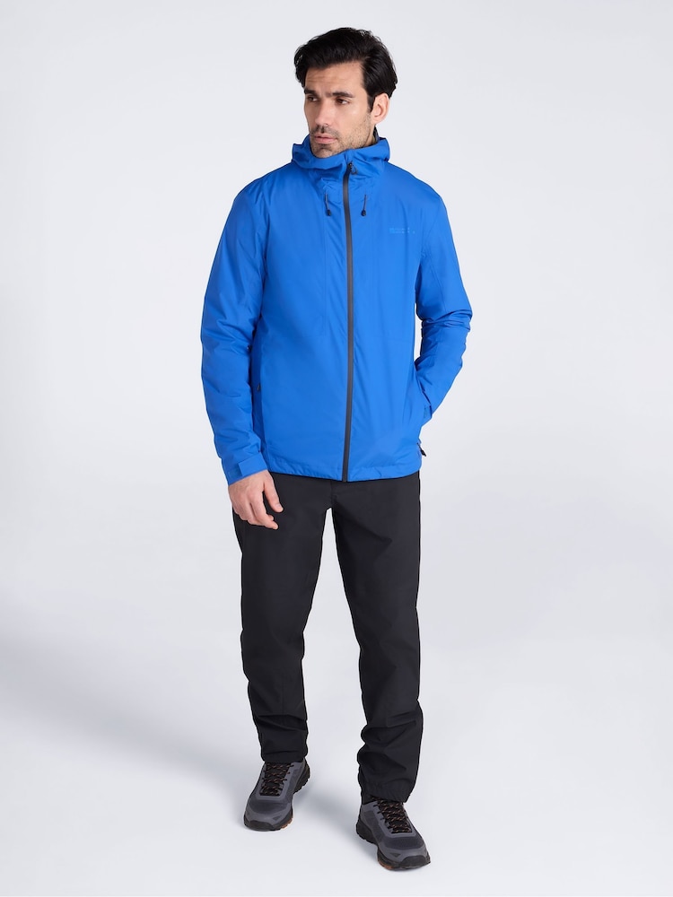 Mountain Warehouse Blue Aerovent Mens Waterproof Packable 2.5 Layer Jacket - Image 2 of 10