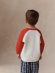 Red/White Happiest With A Snack Printed Crew Neck Sweat Top (3mths-7yrs) - Image 2 of 7