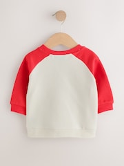 Red/White Happiest With A Snack Printed Crew Neck Sweat Top (3mths-7yrs) - Image 5 of 7