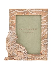 Widdop Brown Wood Effect Tiger Photo Frame - Image 1 of 2