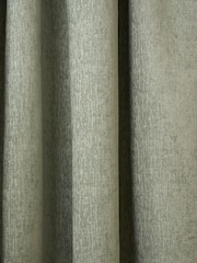 Sage Green Heavyweight Chenille Blackout/Thermal Pencil Pleat Curtains - Image 6 of 6