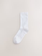 Black/White Ribbed Sport Ankle Socks 7 Pack - Image 4 of 5