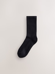 Black/White Ribbed Sport Ankle Socks 7 Pack - Image 5 of 5