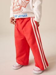 Red Wide Leg Side Stripe Joggers (3mths-7yrs) - Image 1 of 9