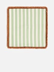 Oliver Bonas Green Issey Striped Cushion Cover - Image 6 of 6
