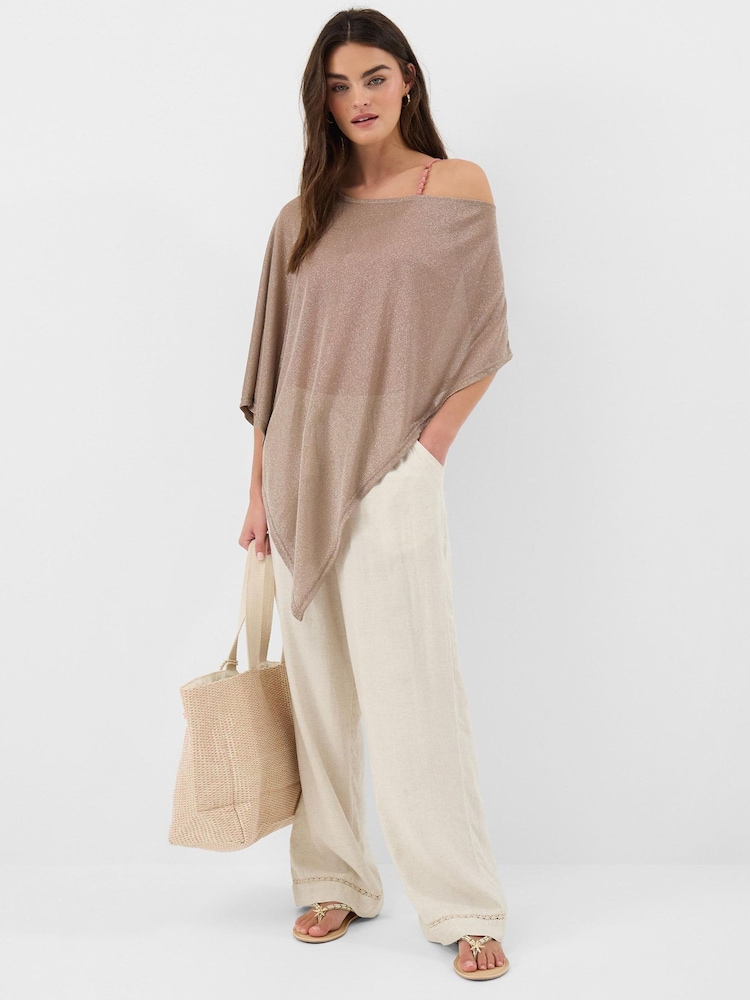 Accessorize Natural Shimmer Poncho - Image 1 of 4