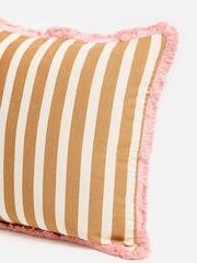 Oliver Bonas Brown Issey Striped Cushion Cover - Image 3 of 6