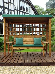 Charles Taylor Brown Wentworth 3 Seater Garden Arbour and Bench - Image 3 of 6