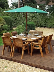 Charles Taylor Brown 8 Seater Deluxe Garden Table Set - Image 5 of 6