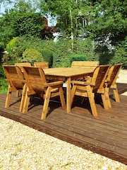 Charles Taylor Brown 8 Seater Deluxe Garden Table Set - Image 6 of 6