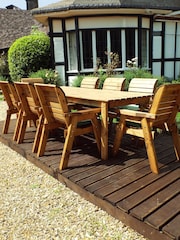 Charles Taylor Brown 8 Seater Rectangular Garden Table Set - Image 1 of 6
