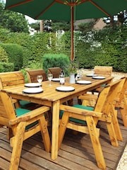 Charles Taylor Brown 8 Seater Rectangular Garden Table Set - Image 3 of 6