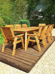Charles Taylor Brown 8 Seater Rectangular Garden Table Set - Image 5 of 6