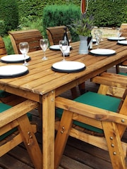 Charles Taylor Brown 8 Seater Rectangular Garden Table Set - Image 6 of 6
