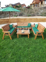 Charles Taylor Brown 9 Seater Balmoral Deluxe Garden Set - Image 4 of 9