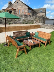 Charles Taylor Brown 9 Seater Balmoral Deluxe Garden Set - Image 5 of 9