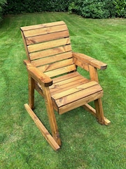 Charles Taylor Brown Garden Chair Rocker - Image 1 of 3