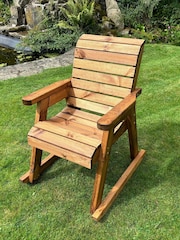 Charles Taylor Brown Garden Chair Rocker - Image 2 of 3