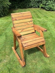 Charles Taylor Brown Garden Chair Rocker - Image 3 of 3