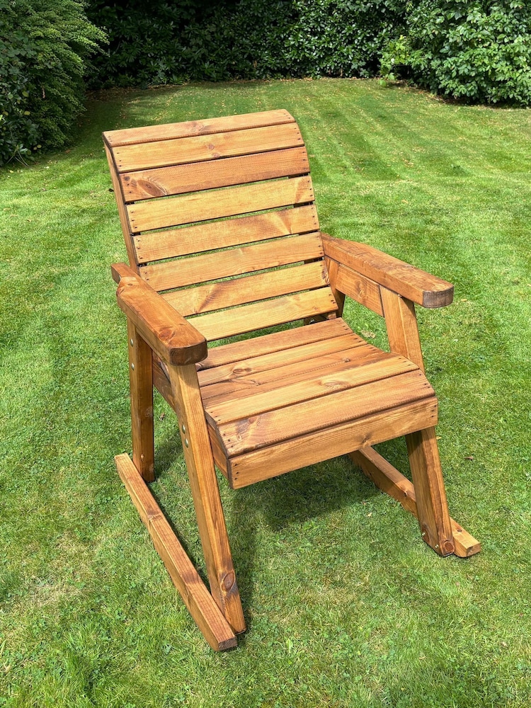 Charles Taylor Brown Garden Chair Rocker - Image 3 of 3