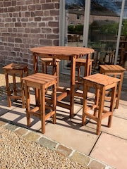 Charles Taylor Brown Alfresco 6 Seater Garden Bar Set - Image 1 of 6