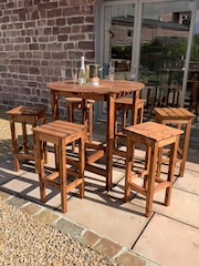 Charles Taylor Brown Alfresco 6 Seater Garden Bar Set - Image 2 of 6