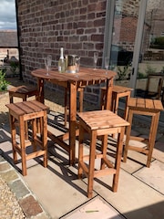 Charles Taylor Brown Alfresco 6 Seater Garden Bar Set - Image 3 of 6