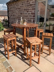 Charles Taylor Brown Alfresco 6 Seater Garden Bar Set - Image 4 of 6