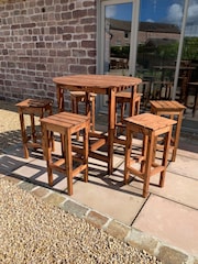 Charles Taylor Brown Alfresco 6 Seater Garden Bar Set - Image 5 of 6