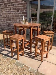 Charles Taylor Brown Alfresco 6 Seater Garden Bar Set - Image 6 of 6