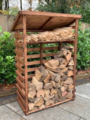 Charles Taylor Brown Medium Garden Log Store - Image 1 of 6