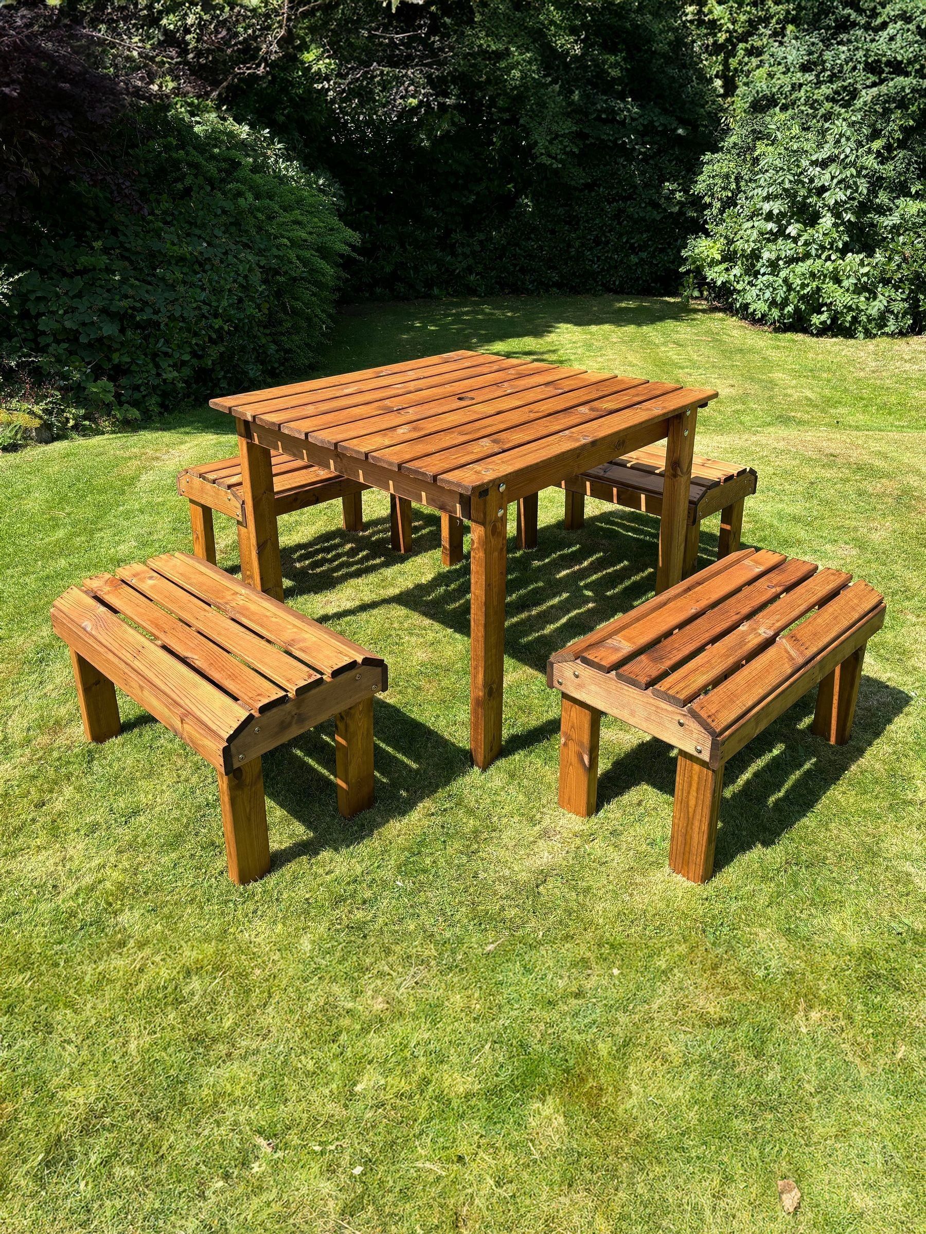Charles Taylor Unisex Light Brown Knights Four Seater Garden Furniture Table Set - Fully Assembled In Size 10 - Image 2
