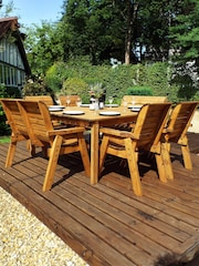 Charles Taylor Brown 8 Seater Square Garden Table Set - Image 6 of 6