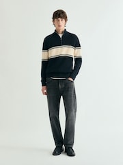 Scalpers Zip Stripes Tricot Jumper - صورة 1 من 5