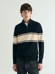 Scalpers Zip Stripes Tricot Jumper - صورة 2 من 5